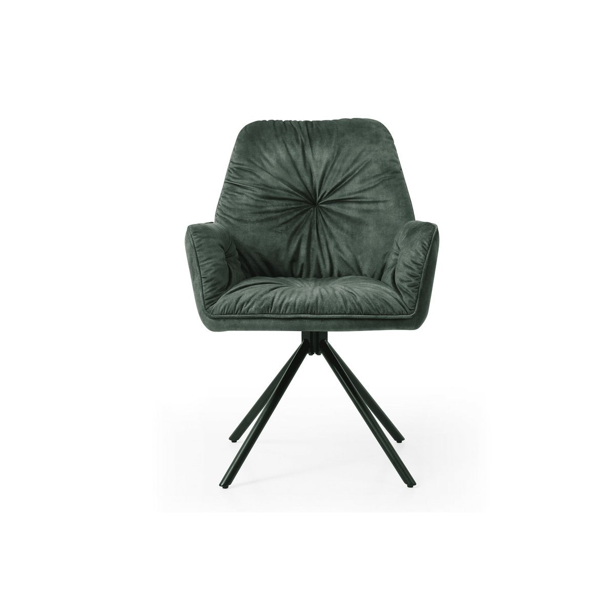 Fauteuil met 360° draaifunctie, donkergroen