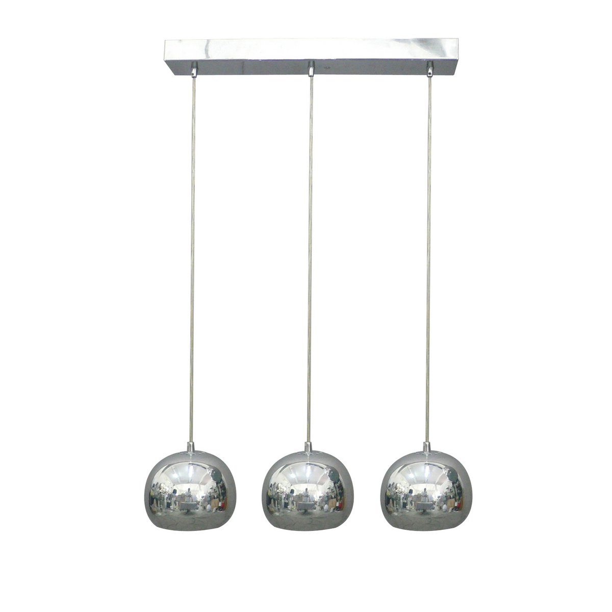 Hanglamp 3 vlams chroom