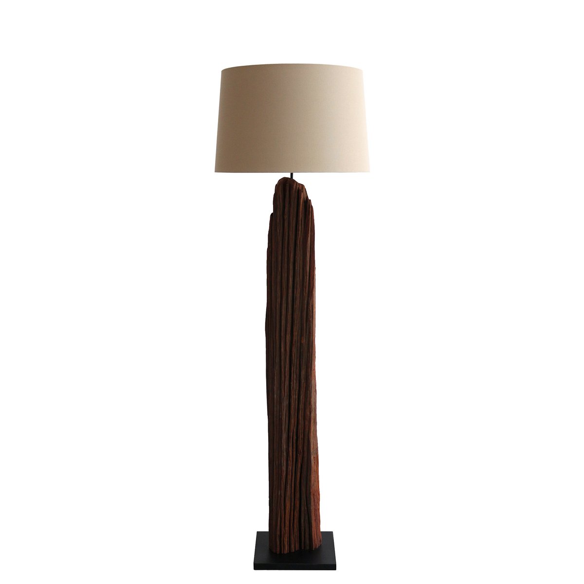 Vloerlamp drijfhout naturel/wit 175 cm