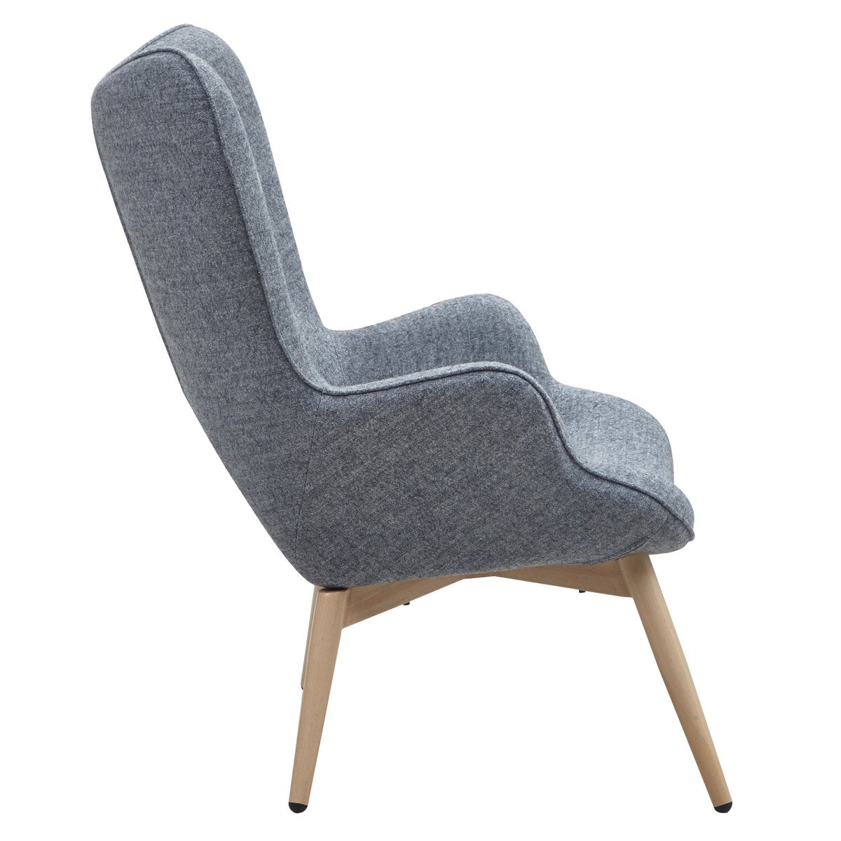 Fauteuil in grijze geweven stof