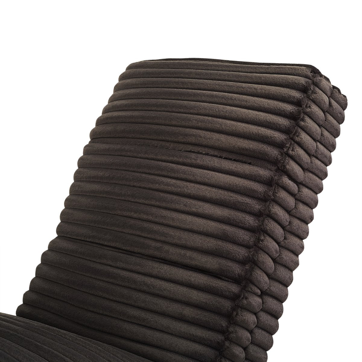 Chaise longue pluche corduroy zwart