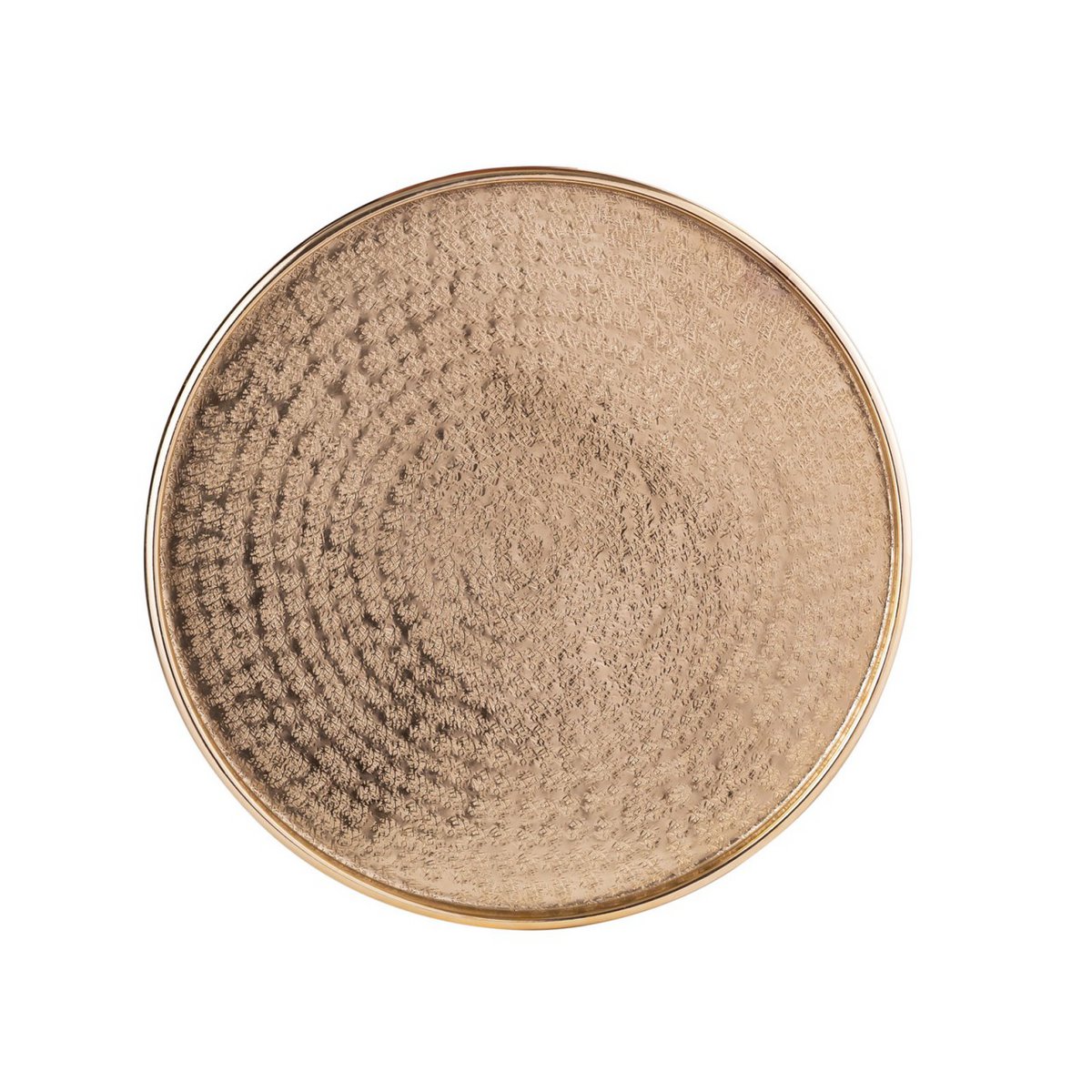 Decoratief dienblad Ø 40 cm rond zilveren of gouden serveerschakel metalen kaarslichtbakje