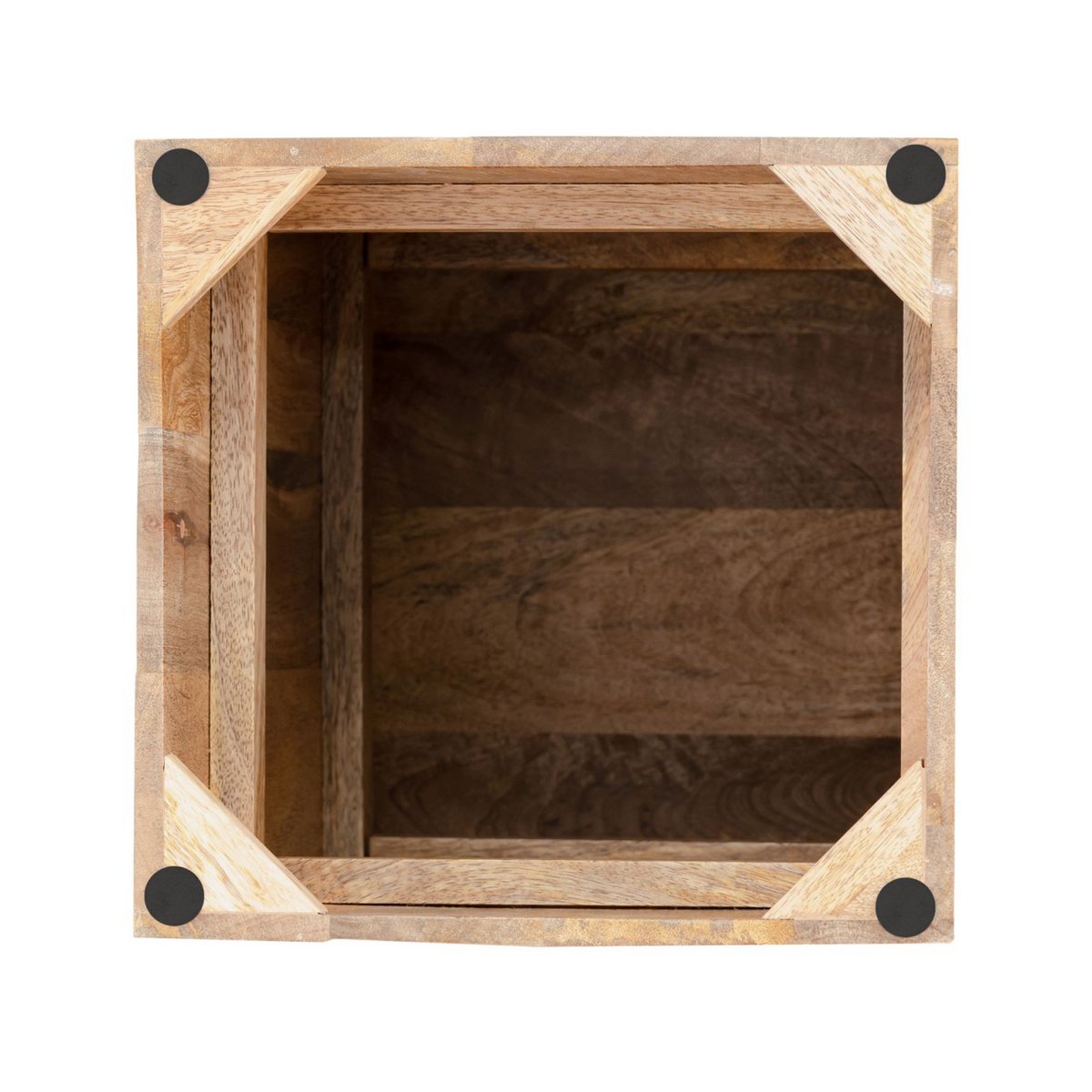 Bloemzuil 27x27 H50 of 73cm bloemenkruk hout plantenstandaard bijzettafel vierkant mangohout