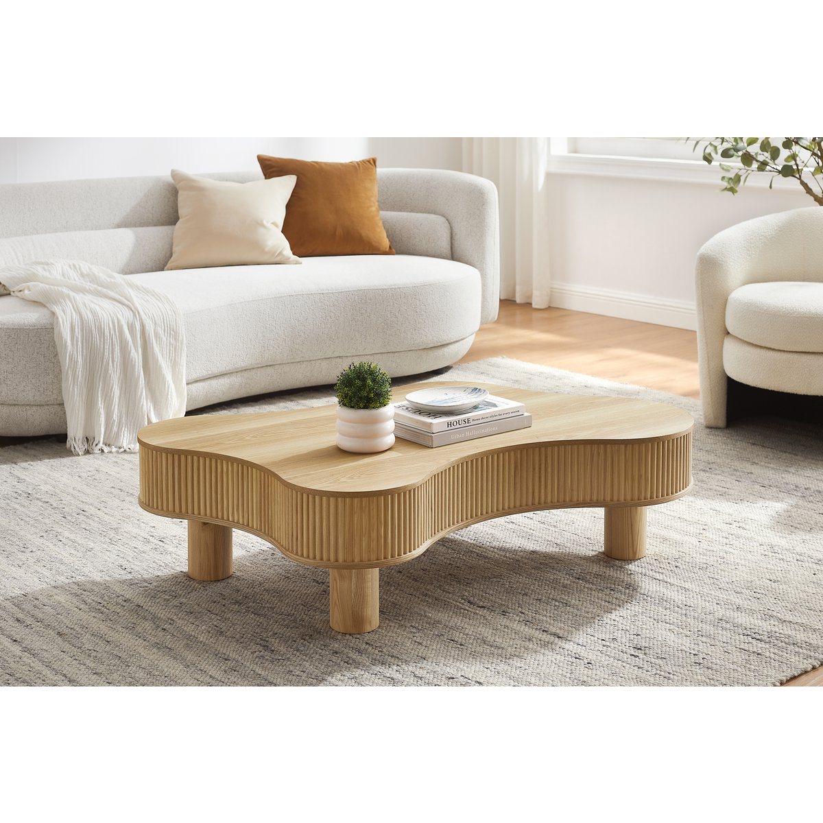Salontafel 116x77 cm natuur