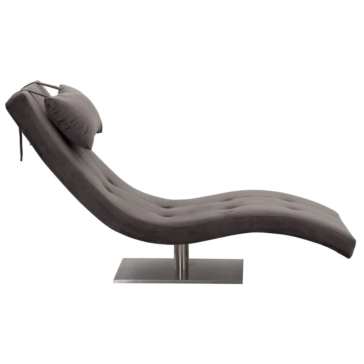 Relax ligbed fluweel grijs
