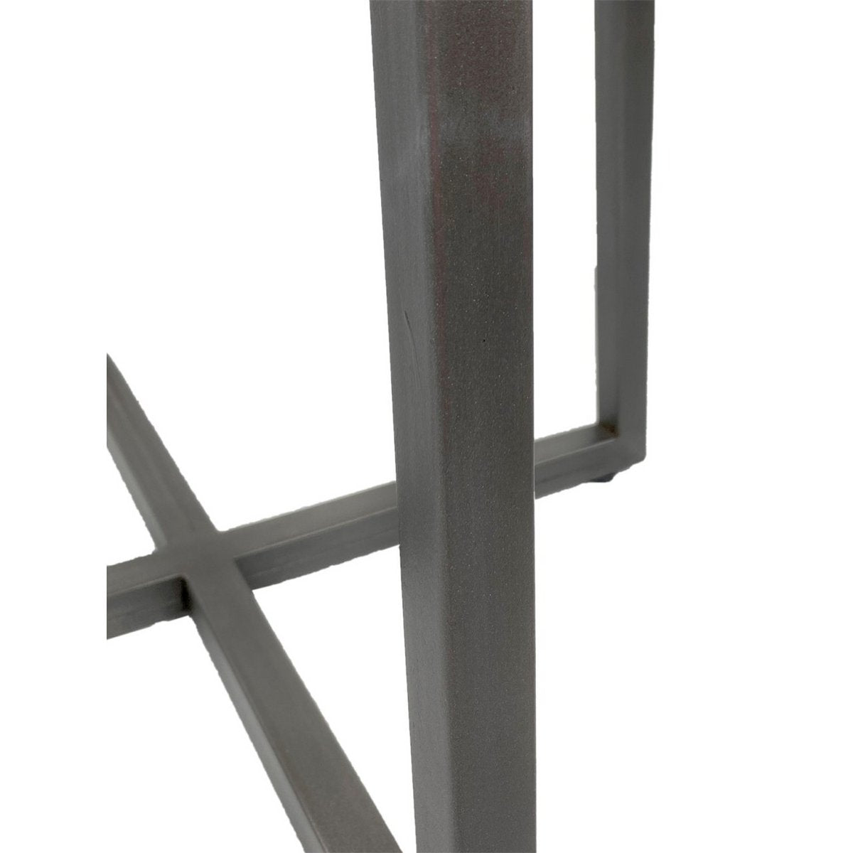 Salontafel rond 60 cm woonkamertafel bijzettafel Cannes metalen frame zwart wit antiek zilver
