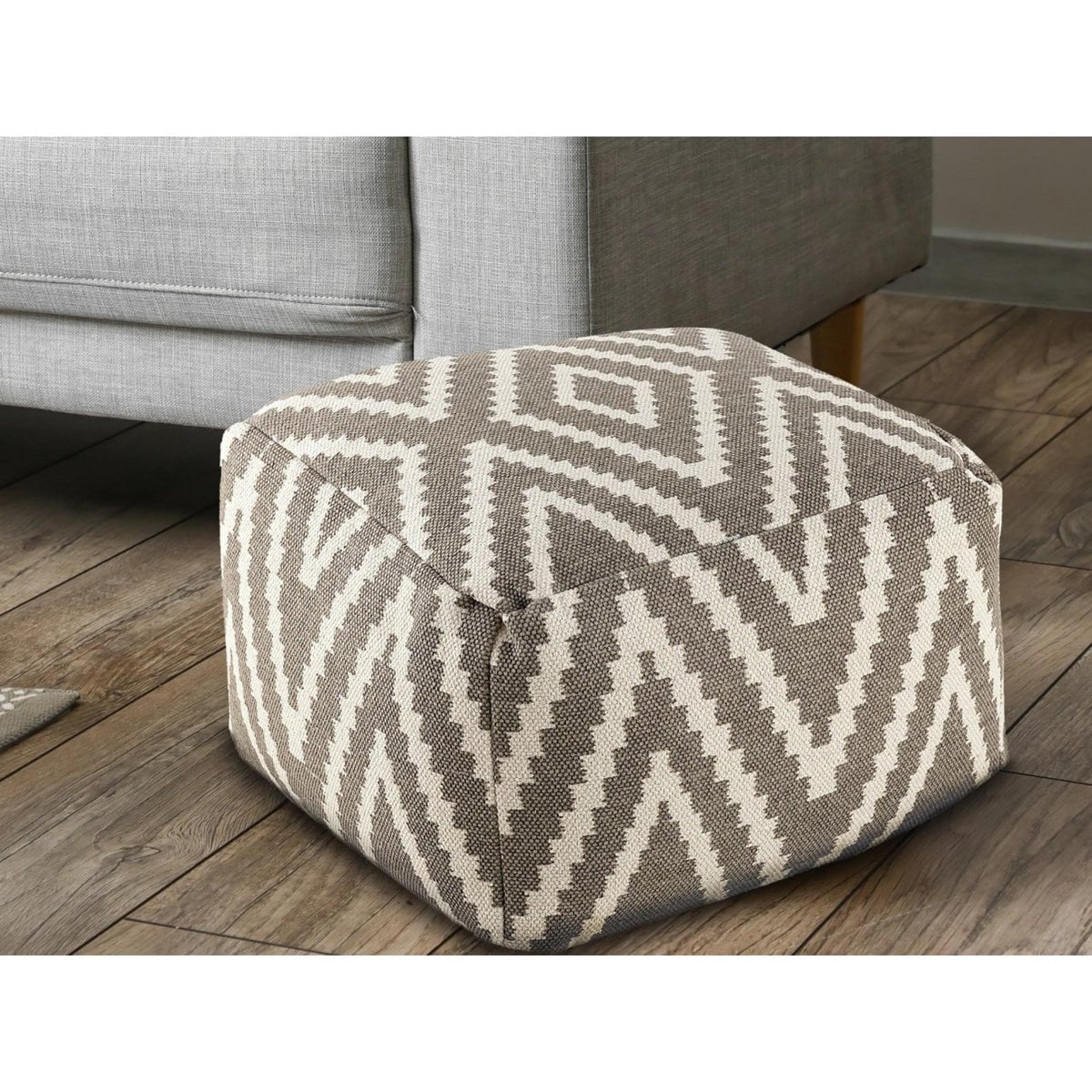 Zittend dobbelstenen voetkrukken stoel kruk 50x35x50cm pouf kelim vloerkussen peru zwarte taupe gele turquoise