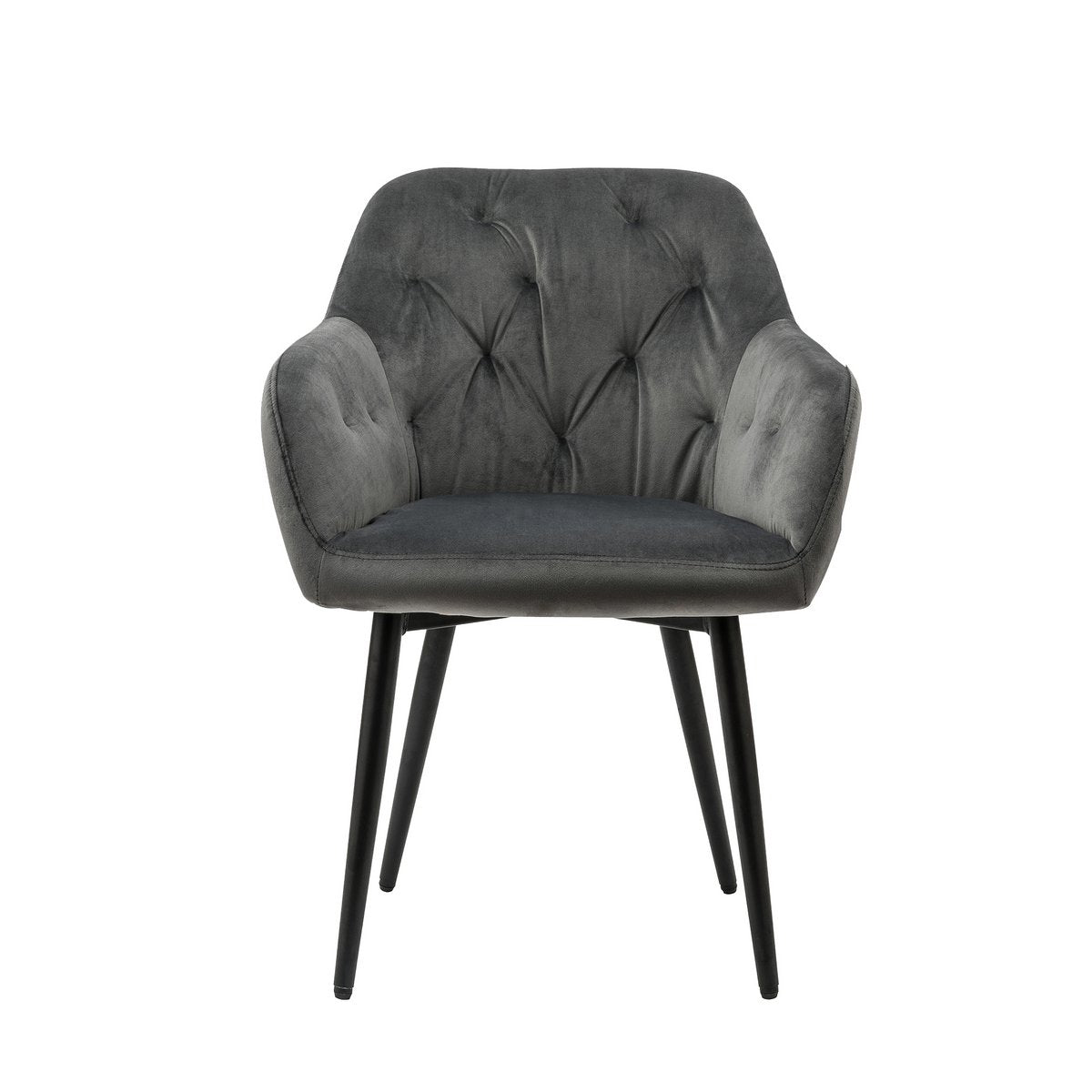 Grijze fluwelen fauteuil