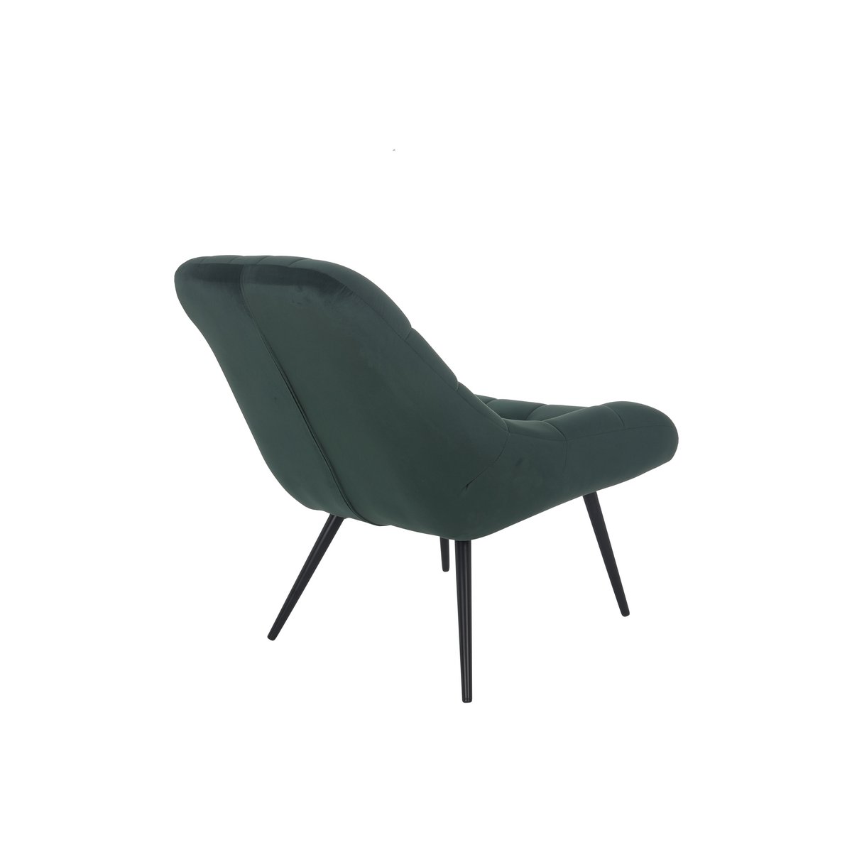 Fauteuil XXL fluweel groen metaal zwart