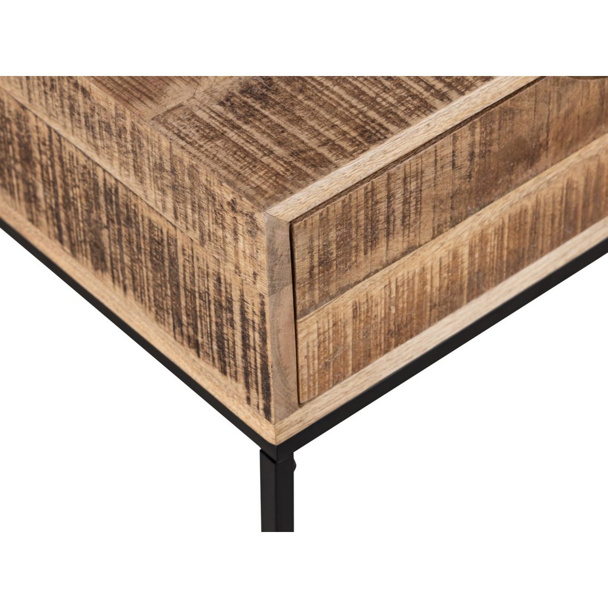 Nachtkast houten nachtkast 45x45x35cm nachtconsole maya bijzitter metalen frame