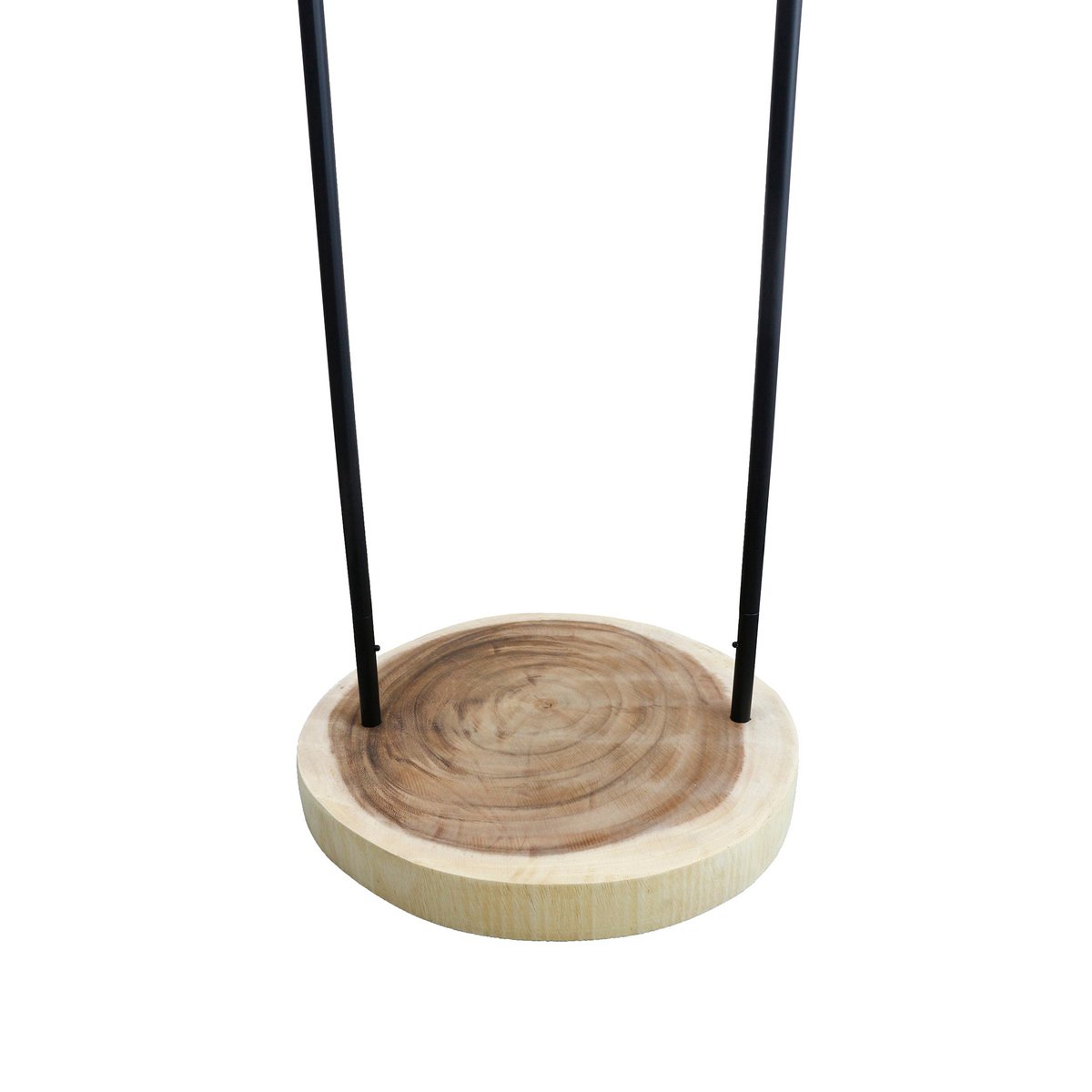 Vloerlamp acaciahout naturel/wit 153 cm