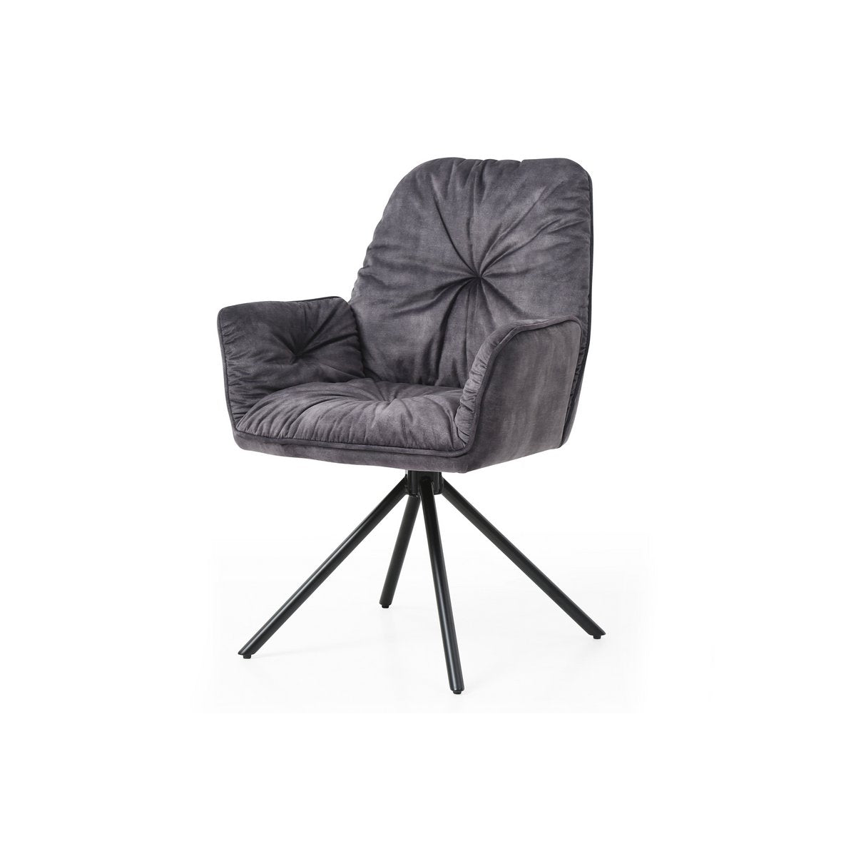 Fauteuil met 360° draaifunctie, zwart