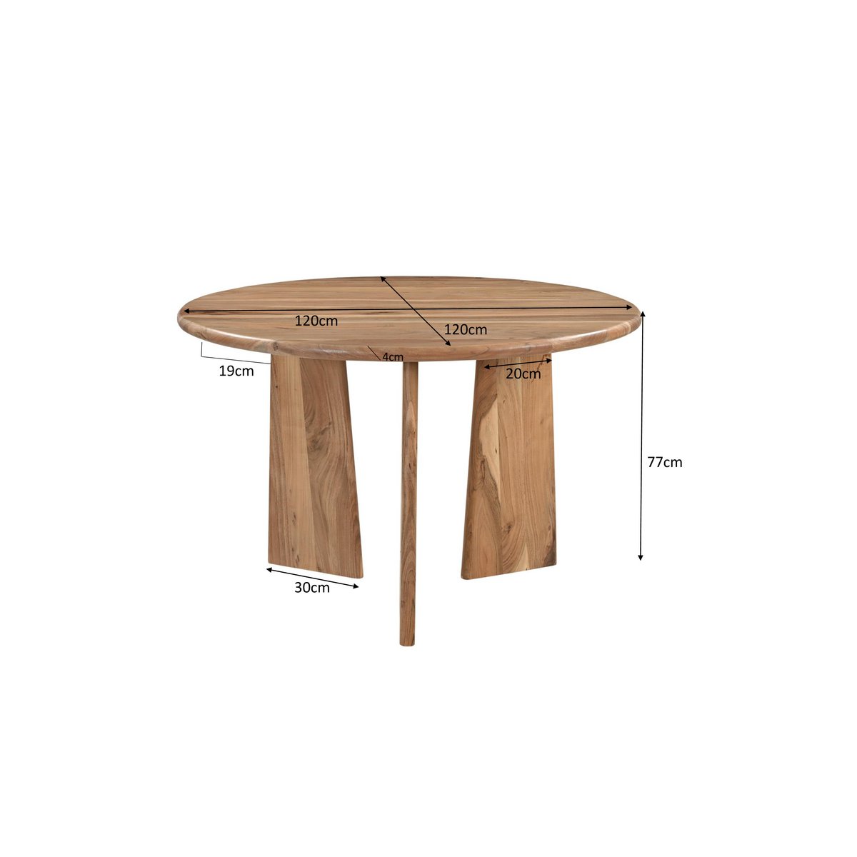 Tafel 120x120 cm