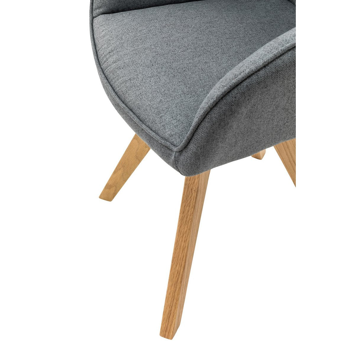 Fauteuil set van 2 grijs textiel