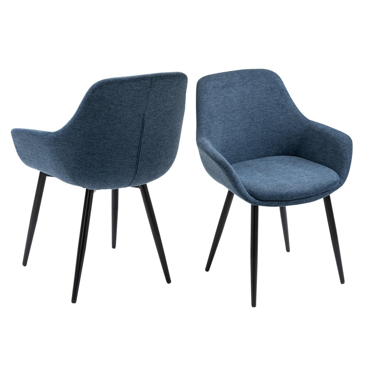 Set van 2 fauteuils donkerblauw