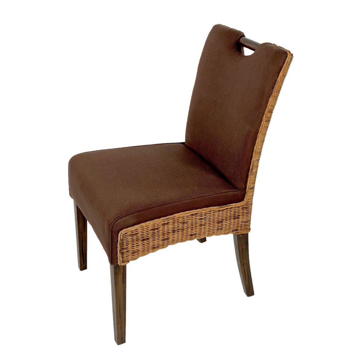 Rattan stoel eetkamerstoelen set 4 stukken wintertuinstoelen bilbao gestoffeerde stoelen prairie bruin