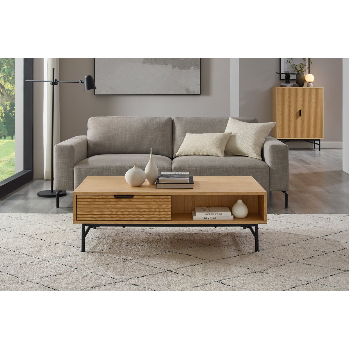 Salontafel 120x60 cm echt eikenfineer