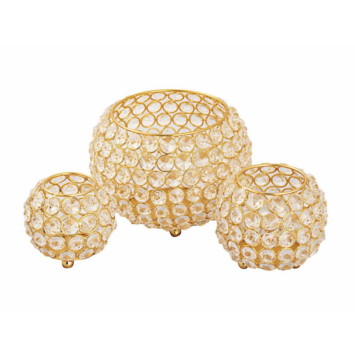 Kandelaar 24-delige set 3 x 8 VE-groenlichthouder Crystal Candlestick Gold of Silver Vintage Crisis