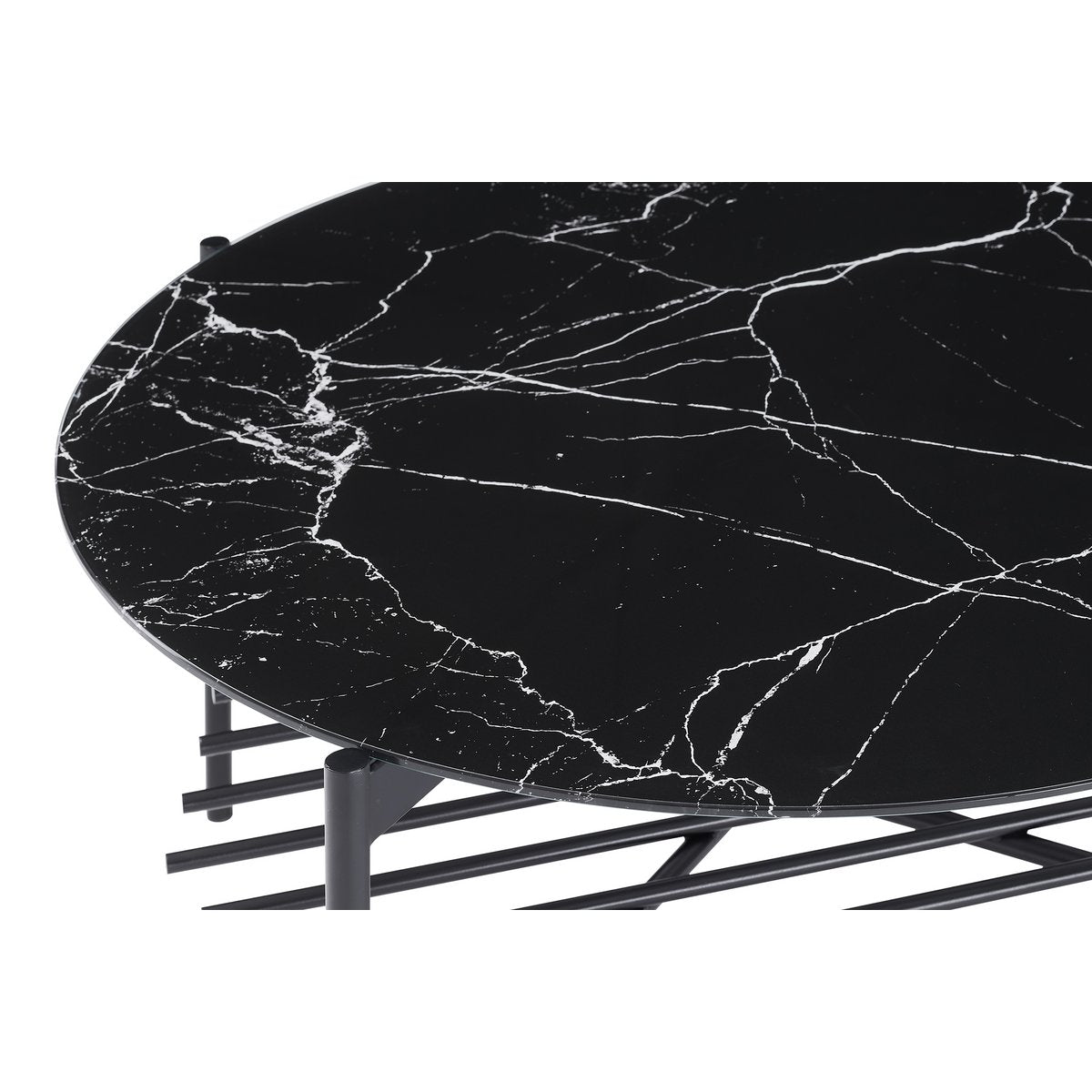 Salontafel Ø 84 cm zwart