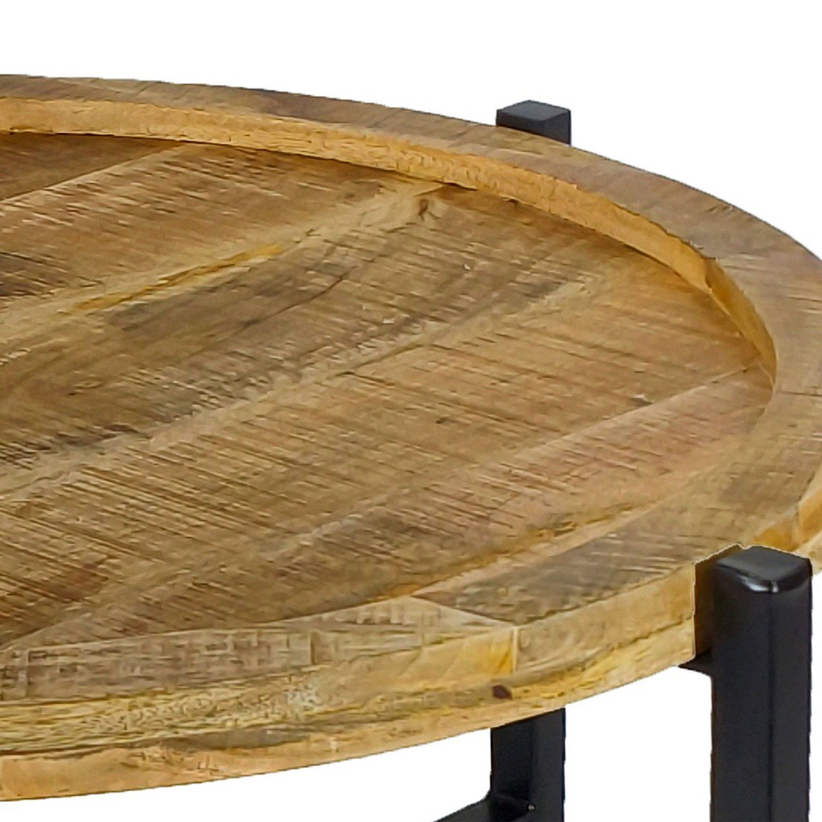 Bijzettafel ø55cm salontafel ronde woonkamertafel Sioux metalen frame