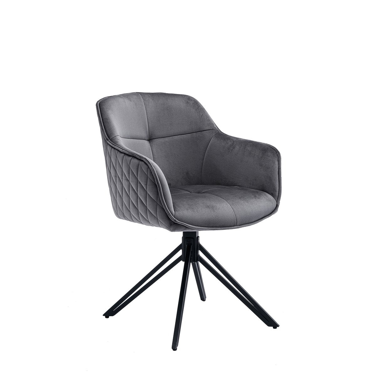 Fauteuil met honingraatquilt grijs