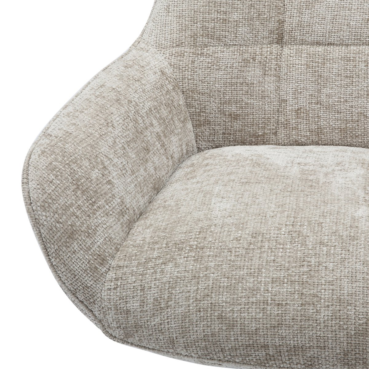 Fauteuil chenille stof lichtgrijs