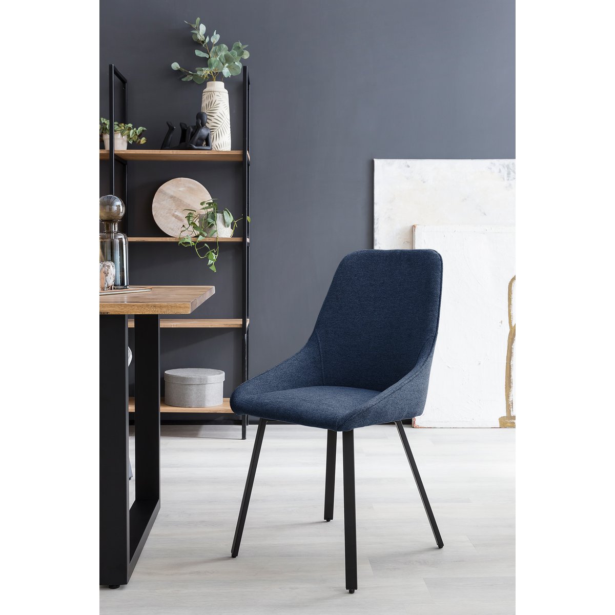 Eetkamerstoel set van 2 donkerblauw