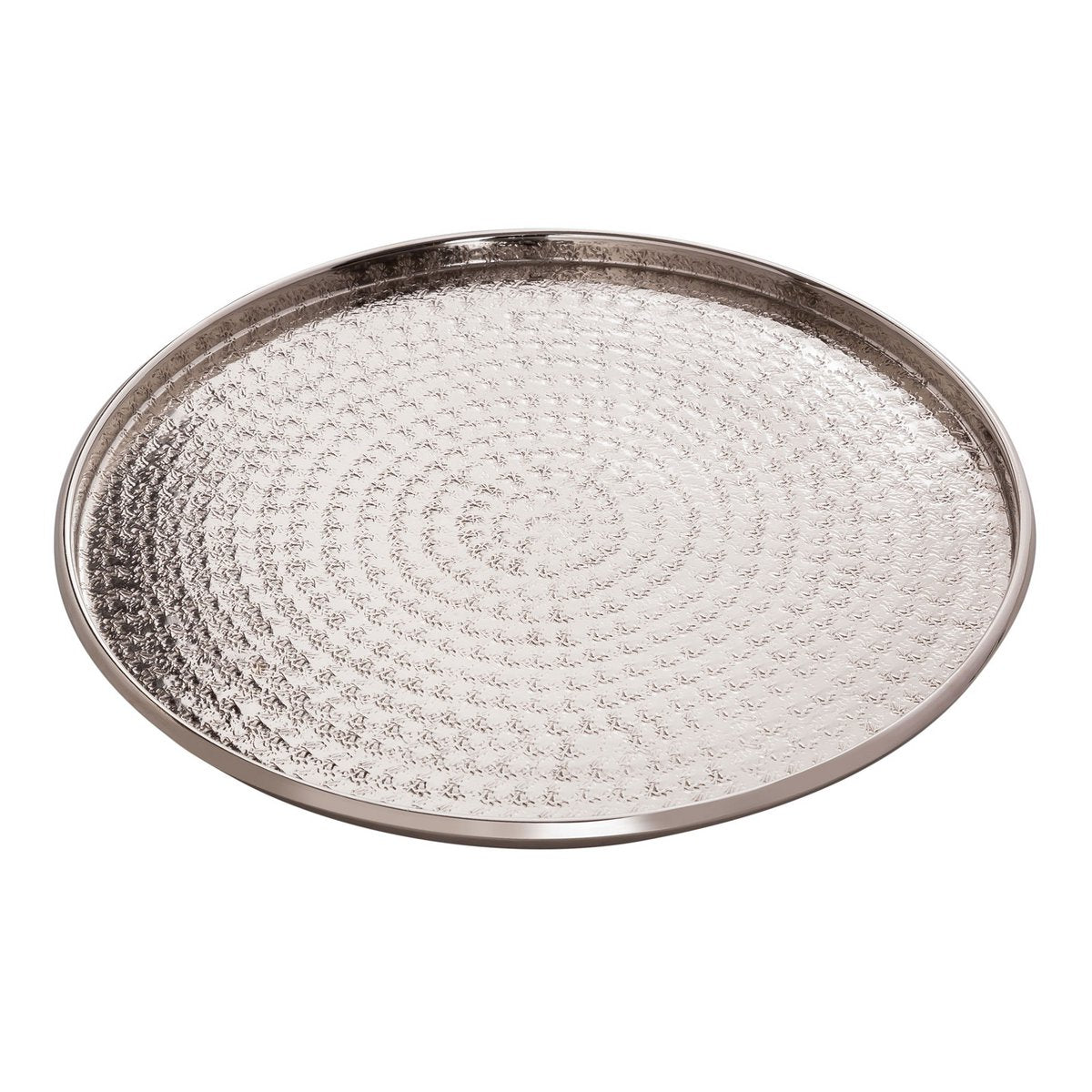 Decoratief dienblad Ø 40 cm rond zilveren of gouden serveerschakel metalen kaarslichtbakje