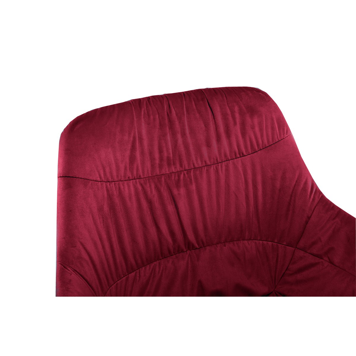 Fauteuil met honingraatstiksel in rood fluweel