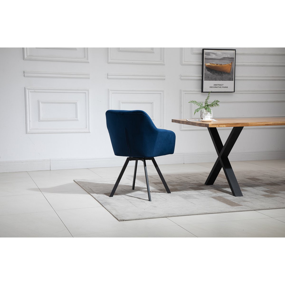 Fauteuil met 360° draaifunctie Blauw