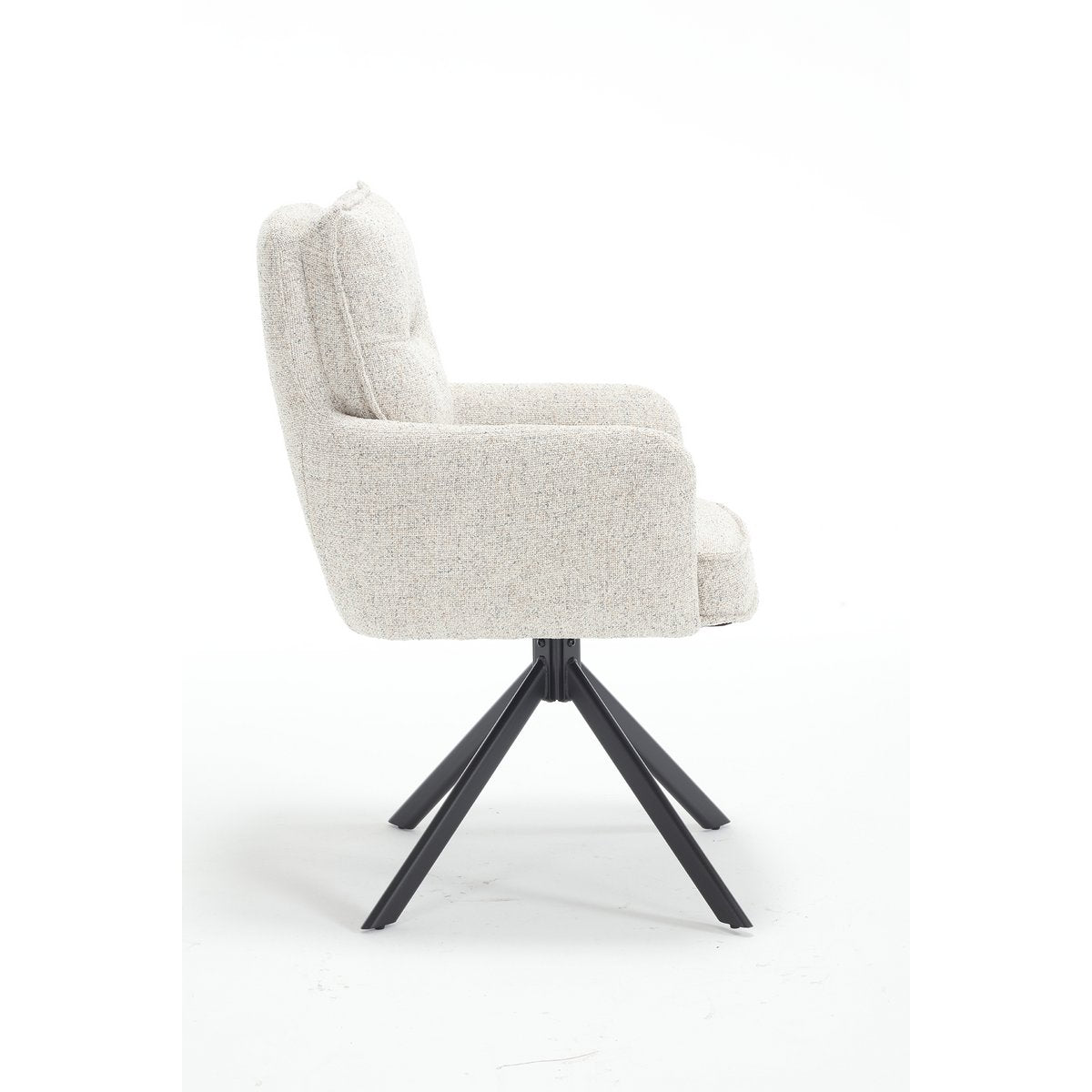 Fauteuil structuurstof beige