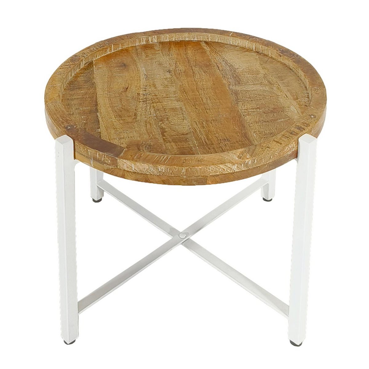 Bijzettafel ø55cm salontafel ronde woonkamertafel Sioux metalen frame