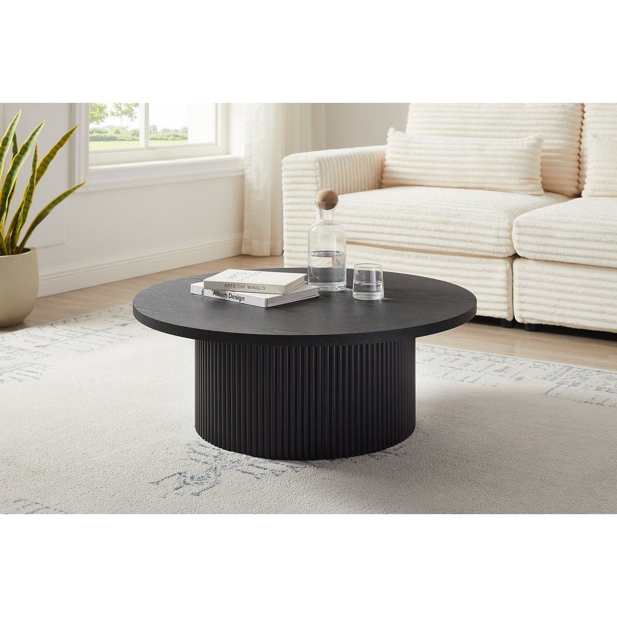 Salontafel Ø 85 cm zwart