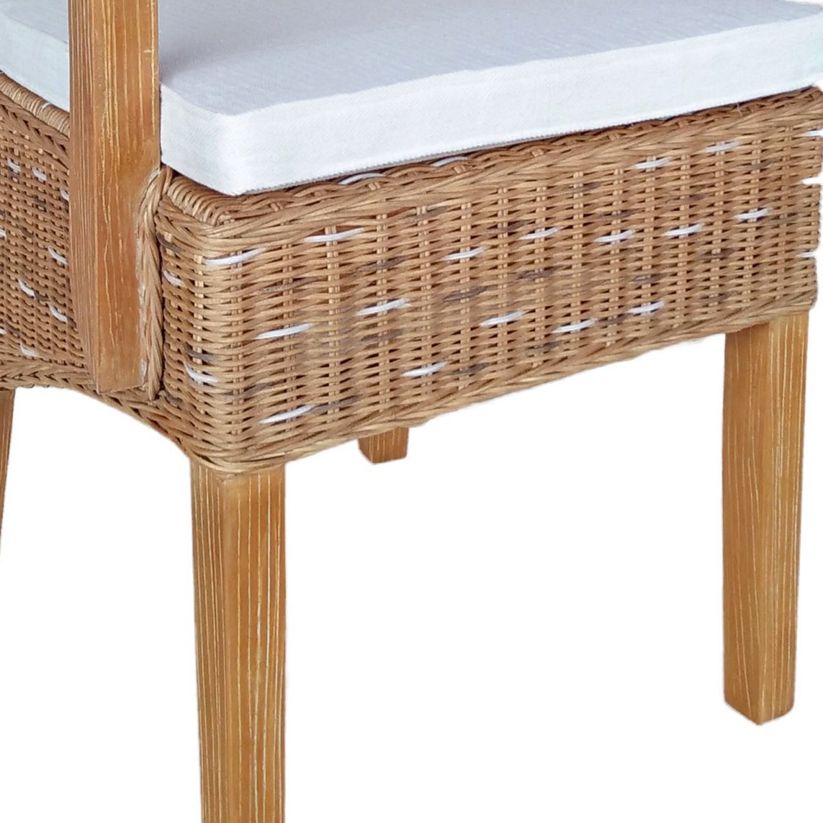 Eetstoel met armleuningen Rattan stoel Cappuccino Perth Basket stoel Rattan fauteuil duurzaam