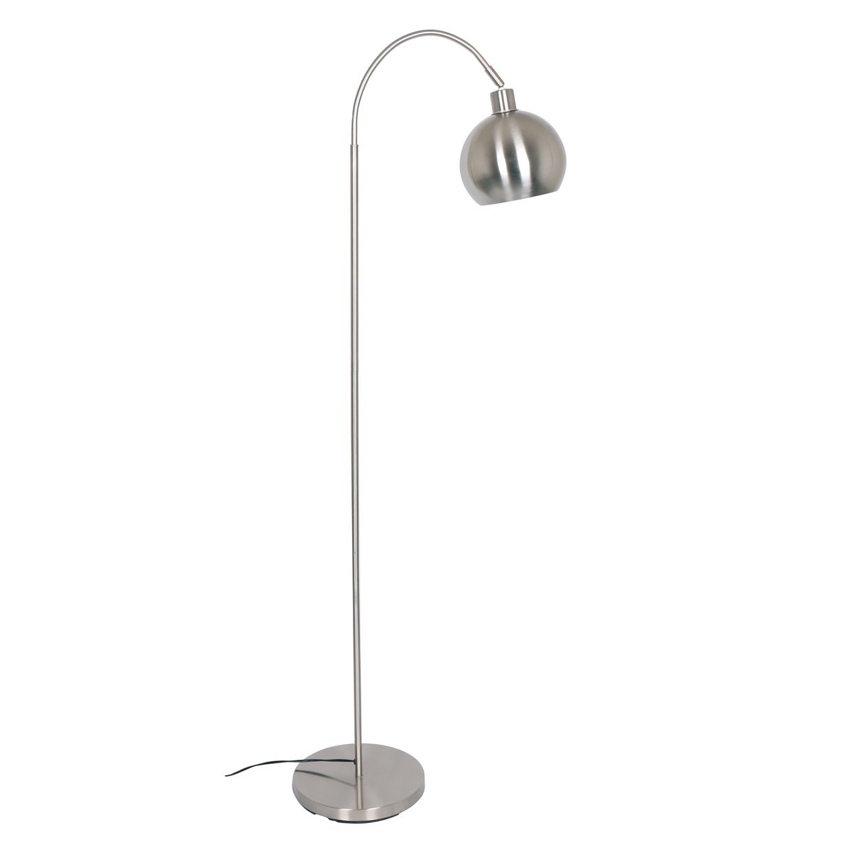 Vloerlamp van metaal met RVS look