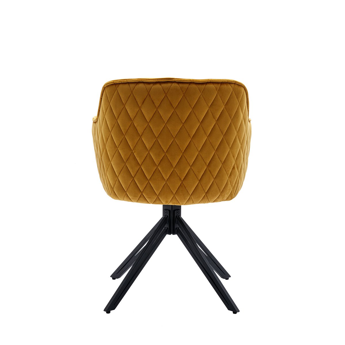 Fauteuil met gele honingraatquilt