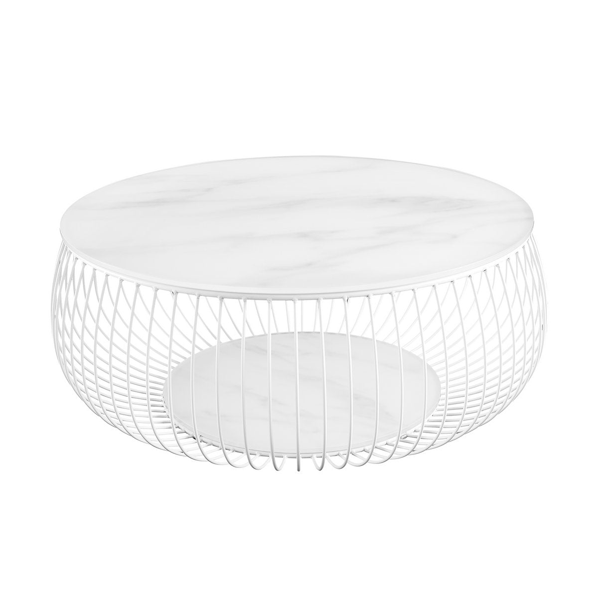 Salontafel Ø 86 cm wit