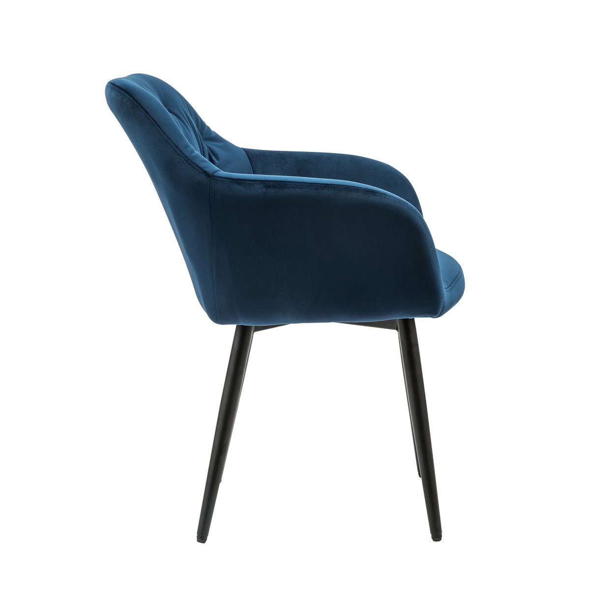 Fauteuil blauw fluweel