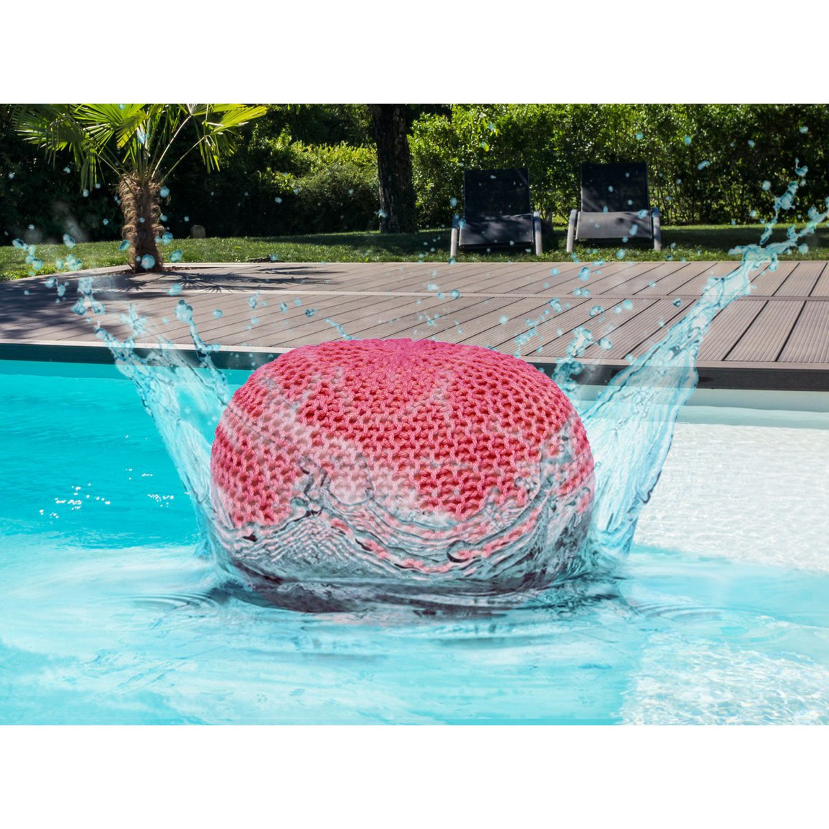 Pouf Outdoor Ø55cm stoel Pouf Terrace Pool Garden