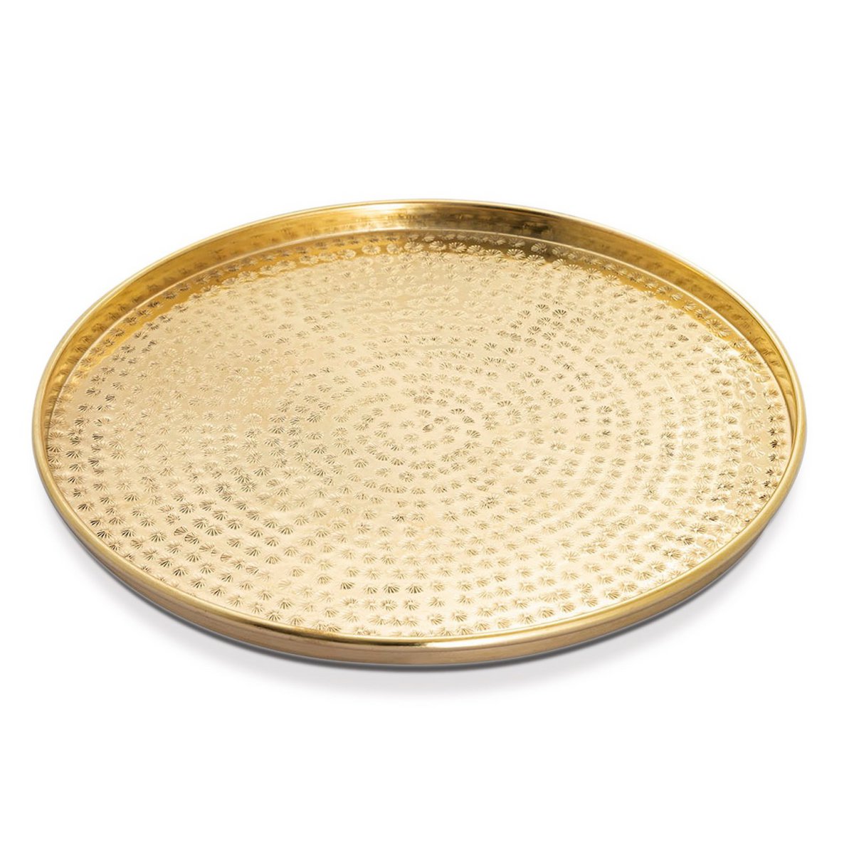 Serveer lade Decoratietablet Ø 40 cm ronde zilver of gouden metalen kaarslichtlade Decoratieve lade