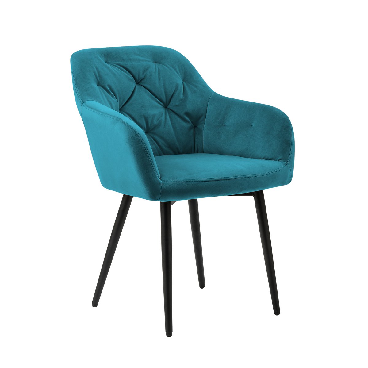 Fauteuil turkoois fluweel
