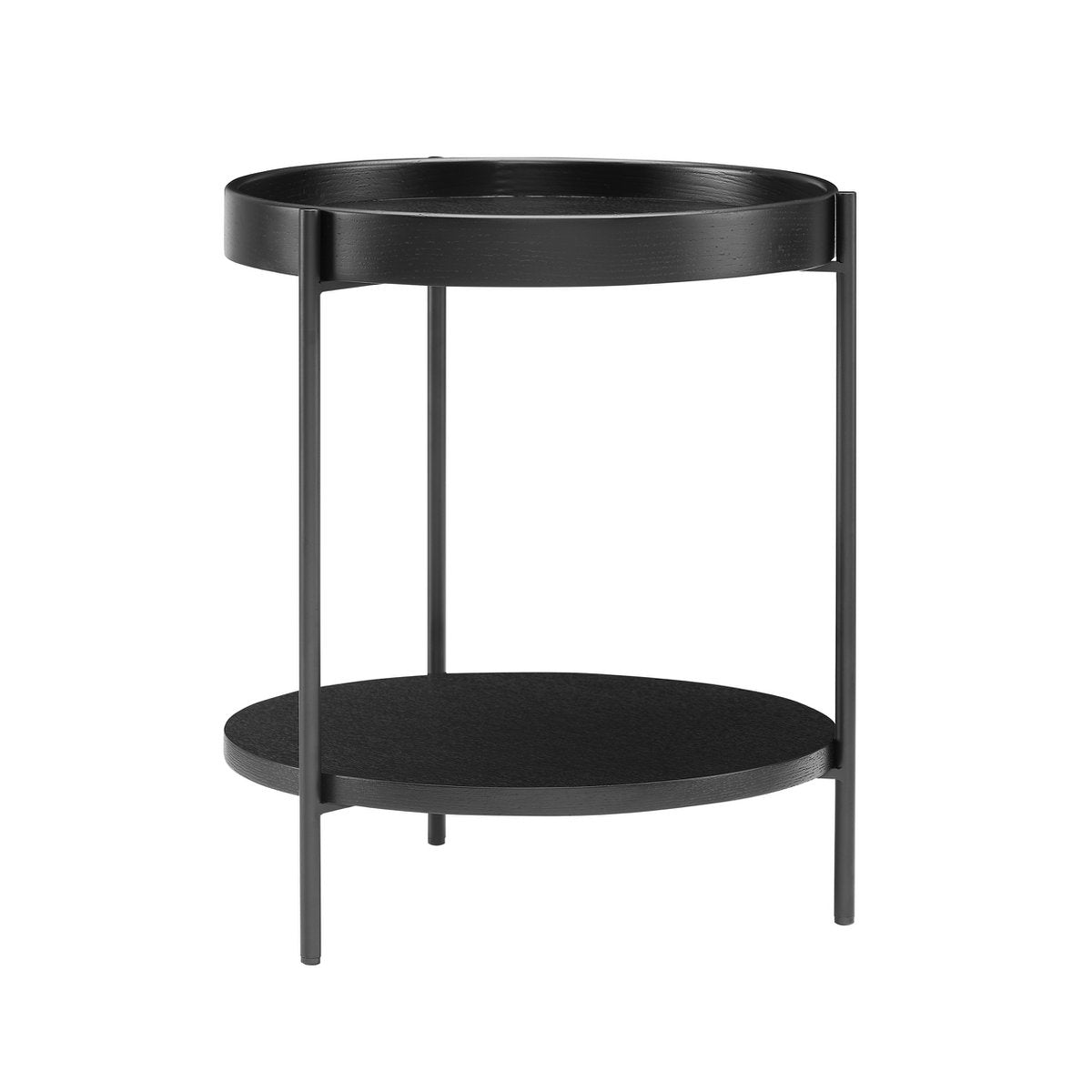 Bijzettafel Ø 44 cm zwart
