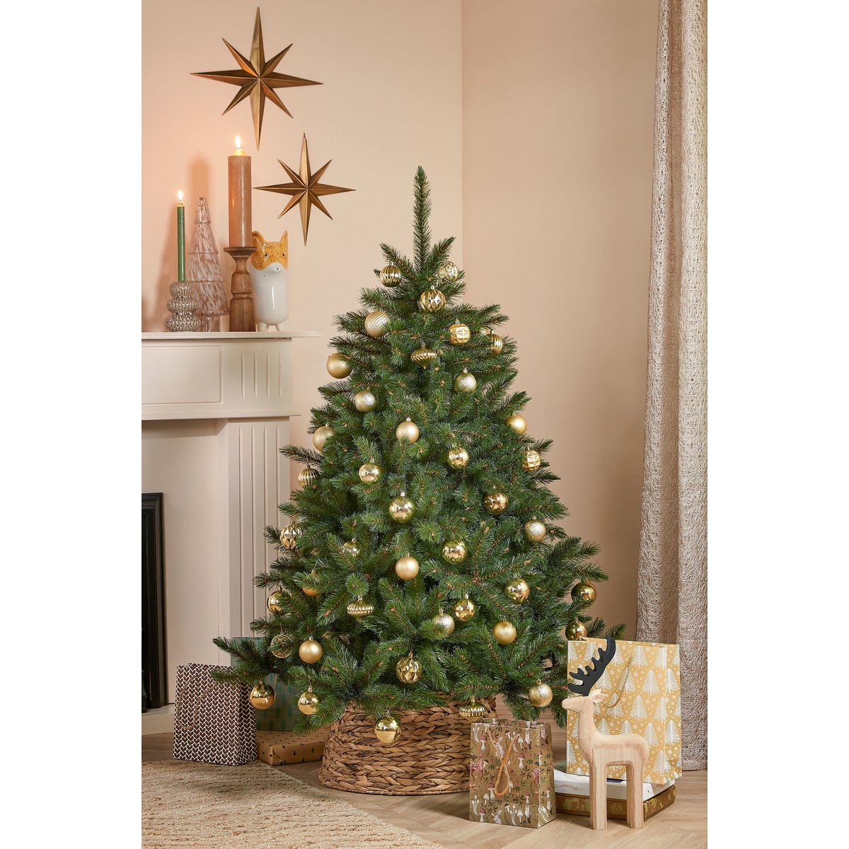 Kerstballen set Unbreakable baubles Goud