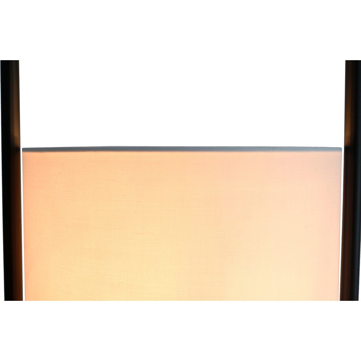 Vloerlamp acaciahout naturel/wit 153 cm