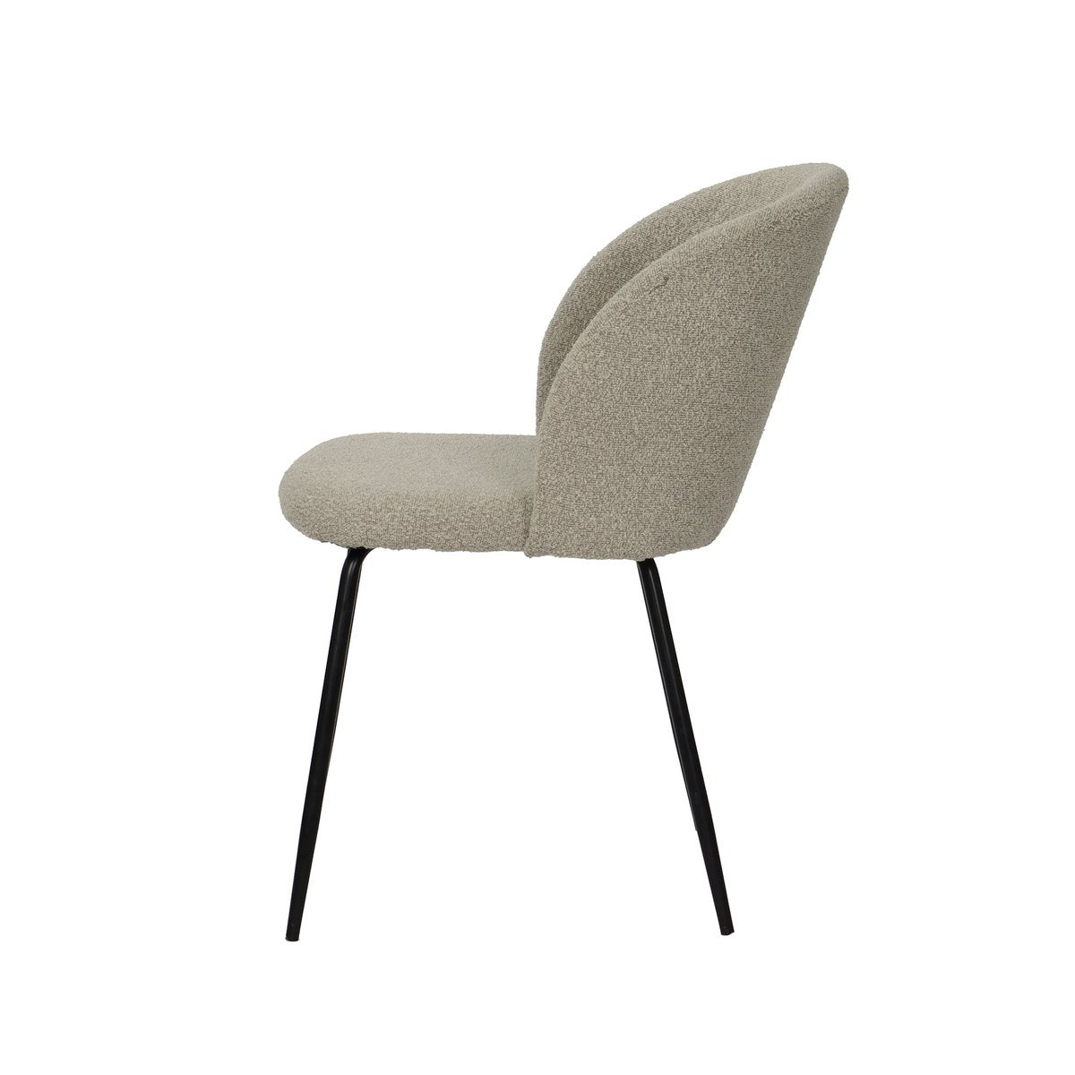 Set van 2 stoelen met structuurstoffen bekleding