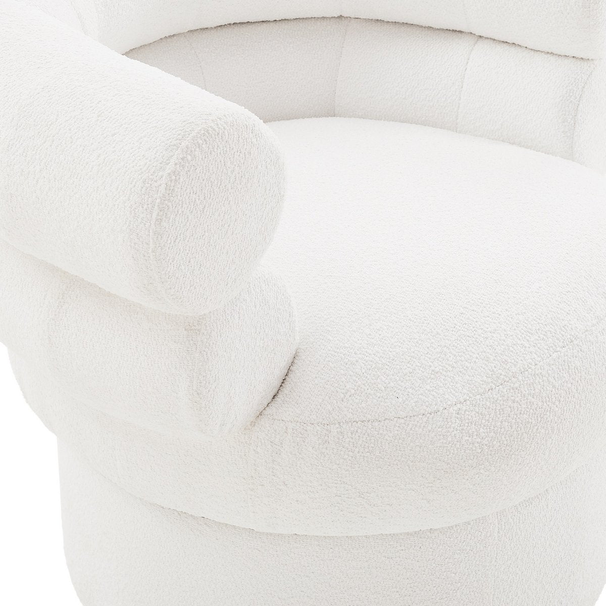 Fauteuil bouclé stof wit