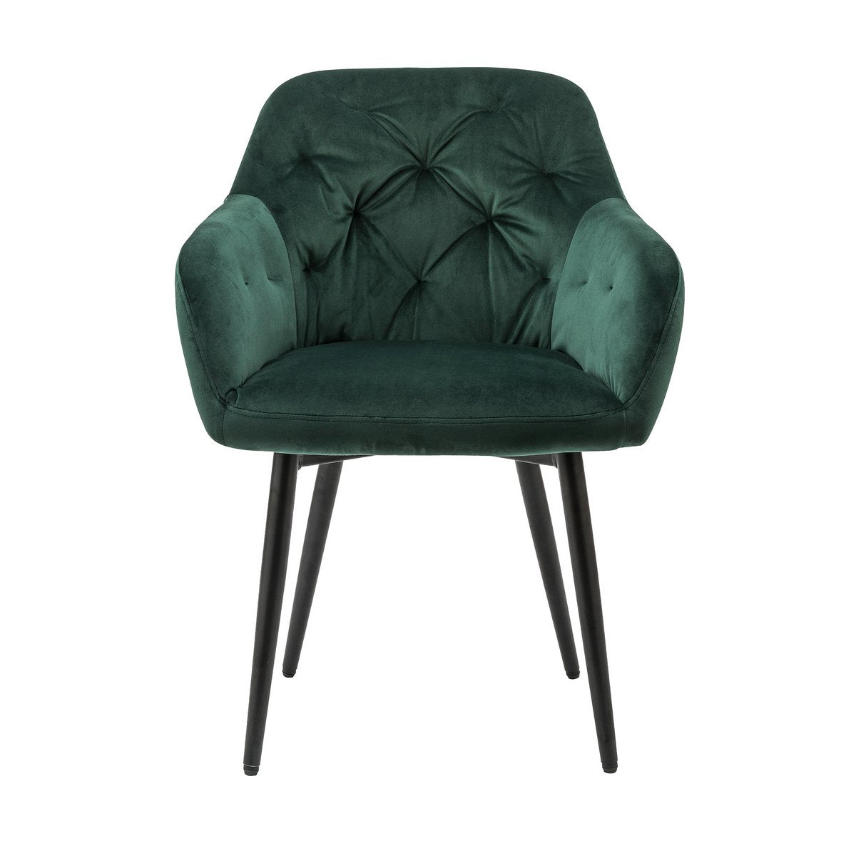 Groene fluwelen fauteuil