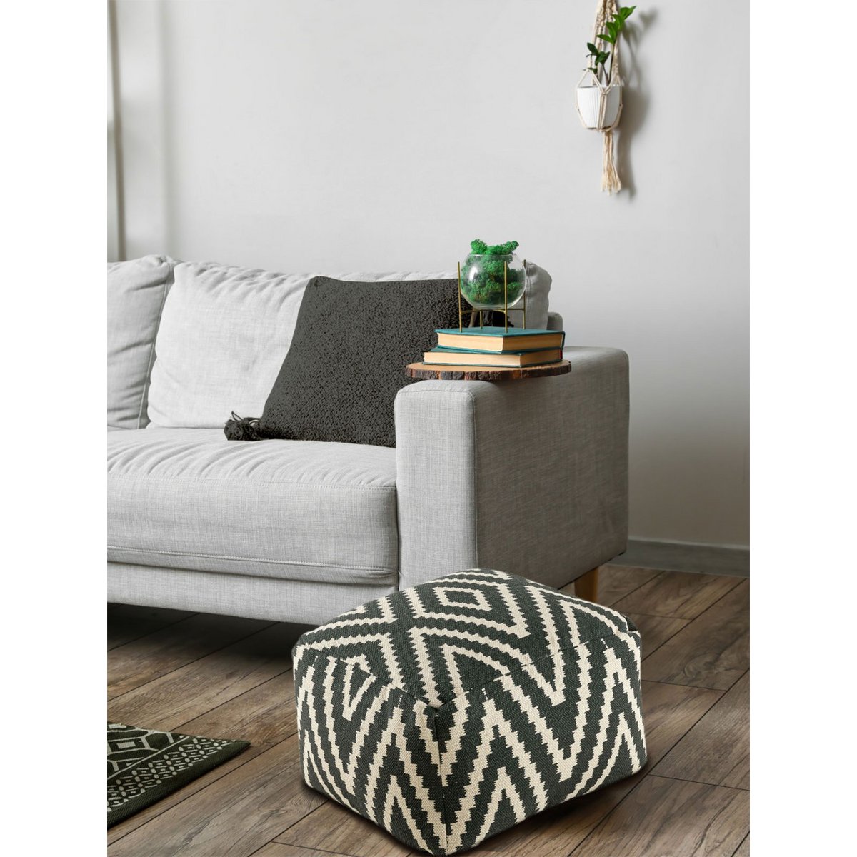 Zittend dobbelstenen voetkrukken stoel kruk 50x35x50cm pouf kelim vloerkussen peru zwarte taupe gele turquoise