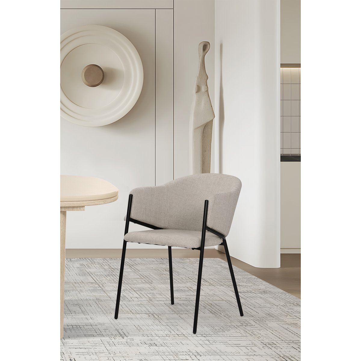 Fauteuilset van 2 met structuurstof