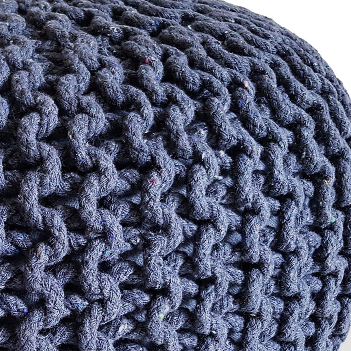 Brei -ontlasting pouf Ø 45 H 30 cm cm stoel pouf breien vloer kussen